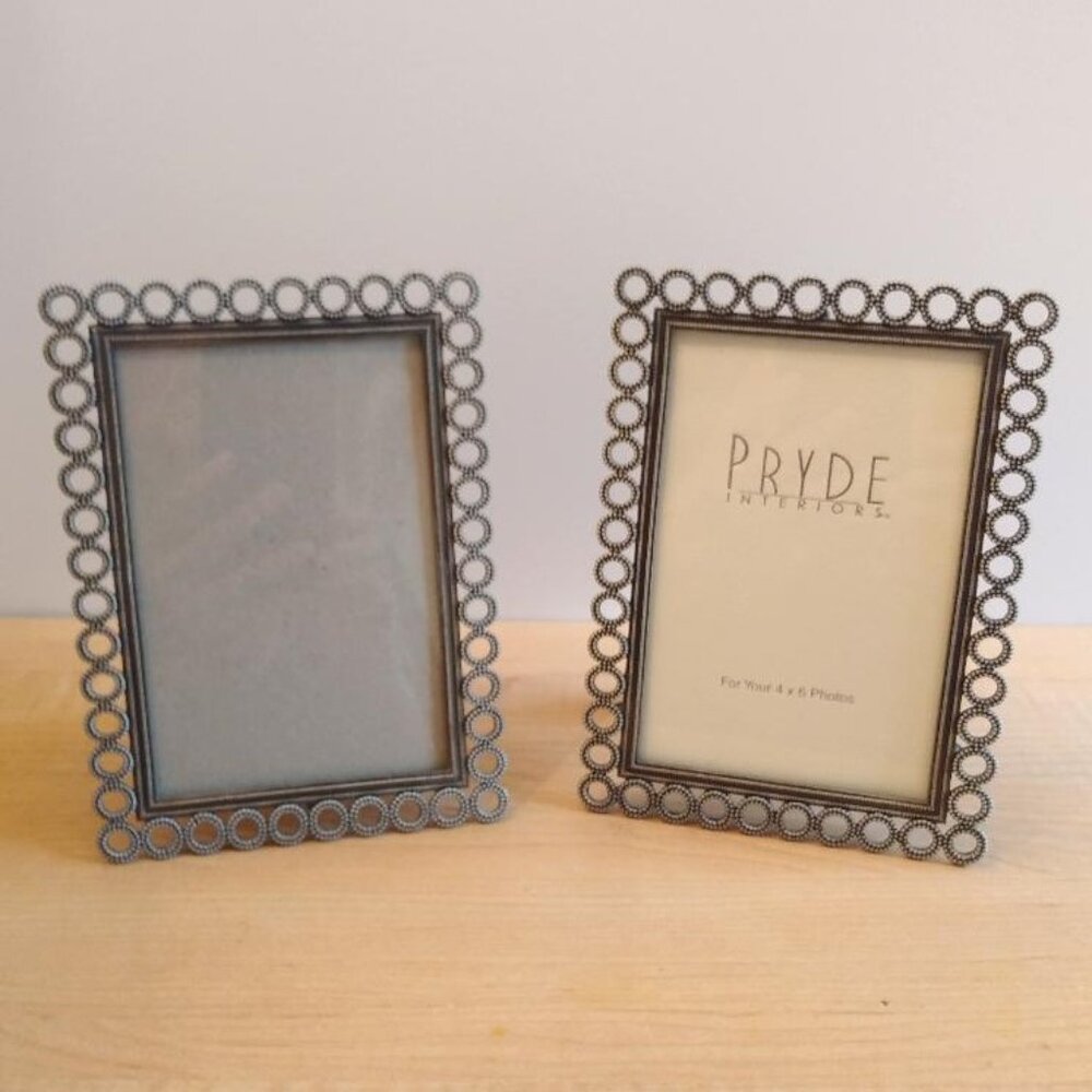 Pair of PRYDE Interiors Metal Photo Frames